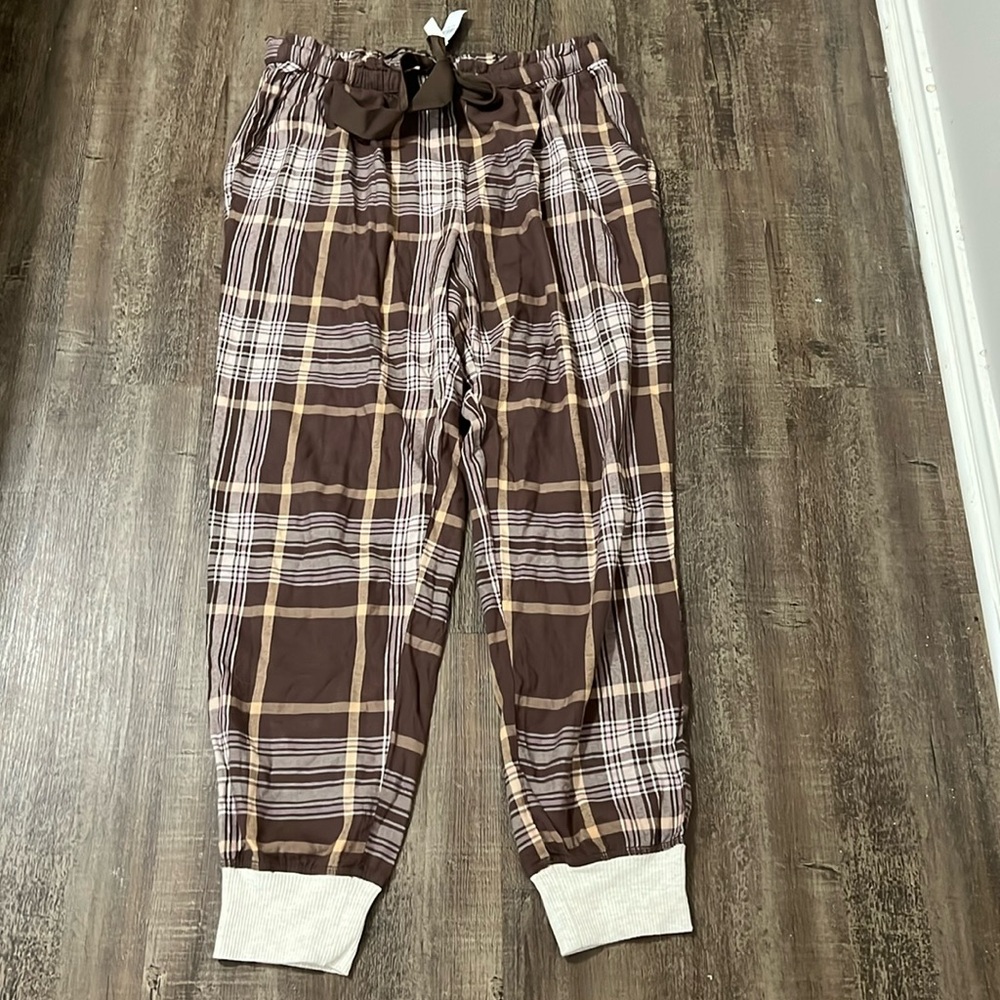 NWT Aerie Flannel Sleep Joggers- Size Large Long